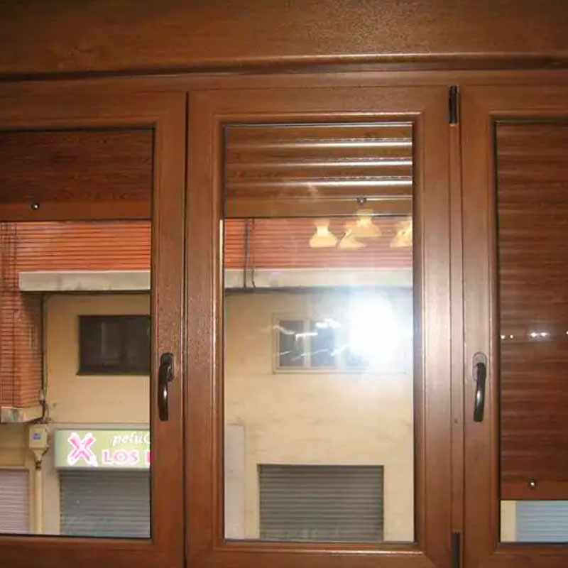 Trabajos ventanas pvc nogal