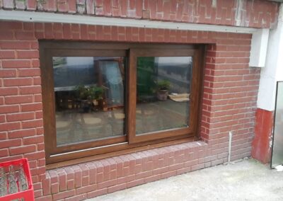 Ventanas PVC nogal